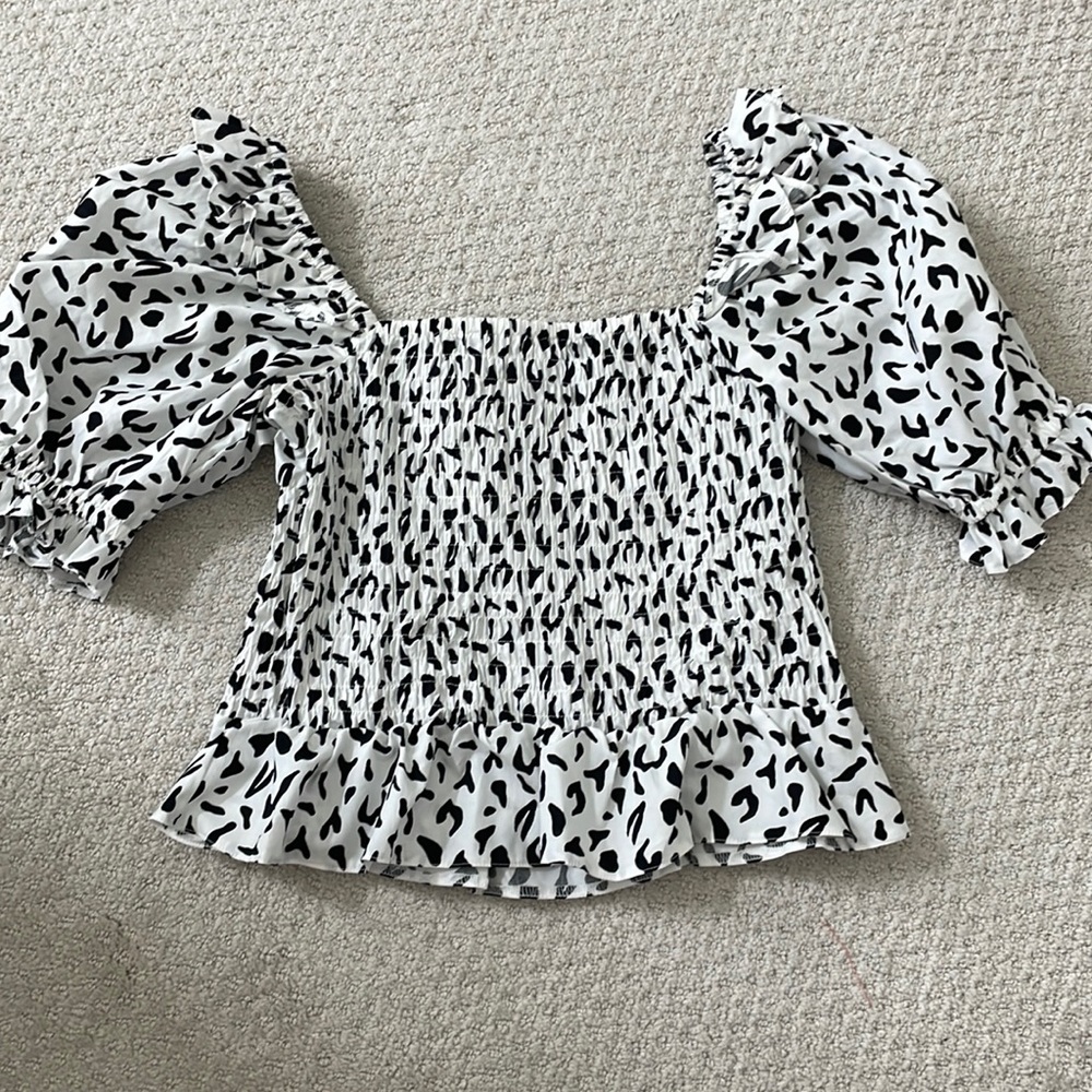 Topshop smocked top